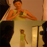 瞿穎代言化妝品拍攝現(xiàn)場